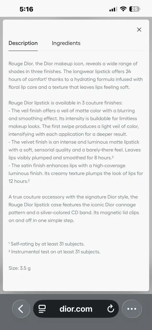 Dior Rouge Dior Couture Colour Refillable Lipstick - 777 Fahrenheit Velvet